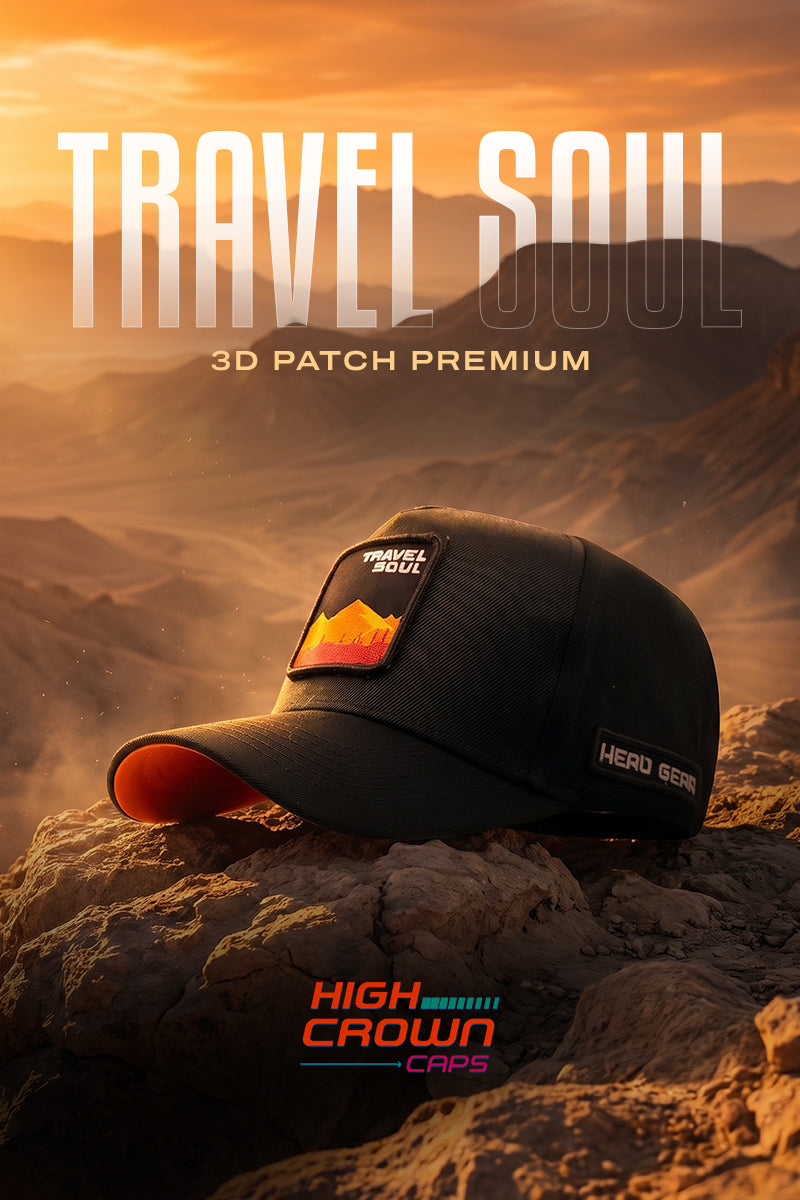 HEAD GEAR TRAVEL SOUL 3D PATCH PREMIUM HIGH CROWN CAP