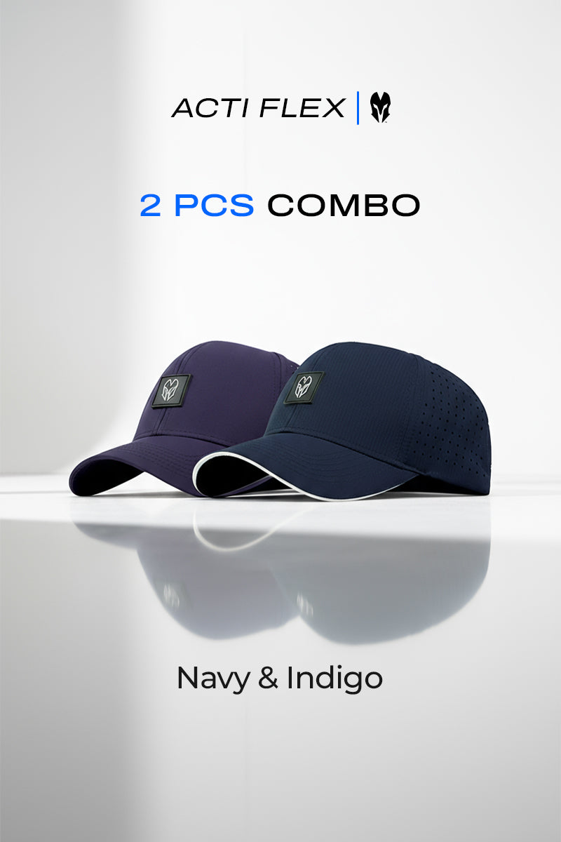 2 PCS COMBO OF NAVY BLUE AND INDIGO ACTI FLEX