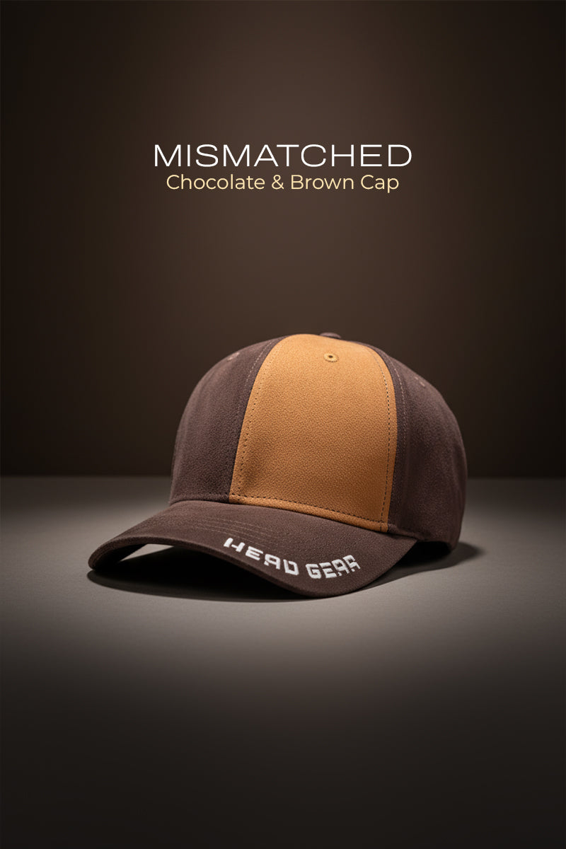 HEAD GEAR MISMATCHED CHOCOLATE AND BROWN CAP