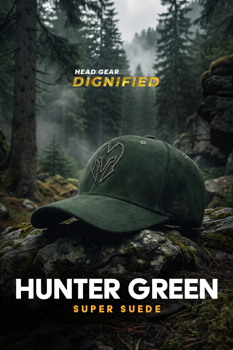 HEAD GEAR HUNTER GREEN SUPER SUEDE CAP