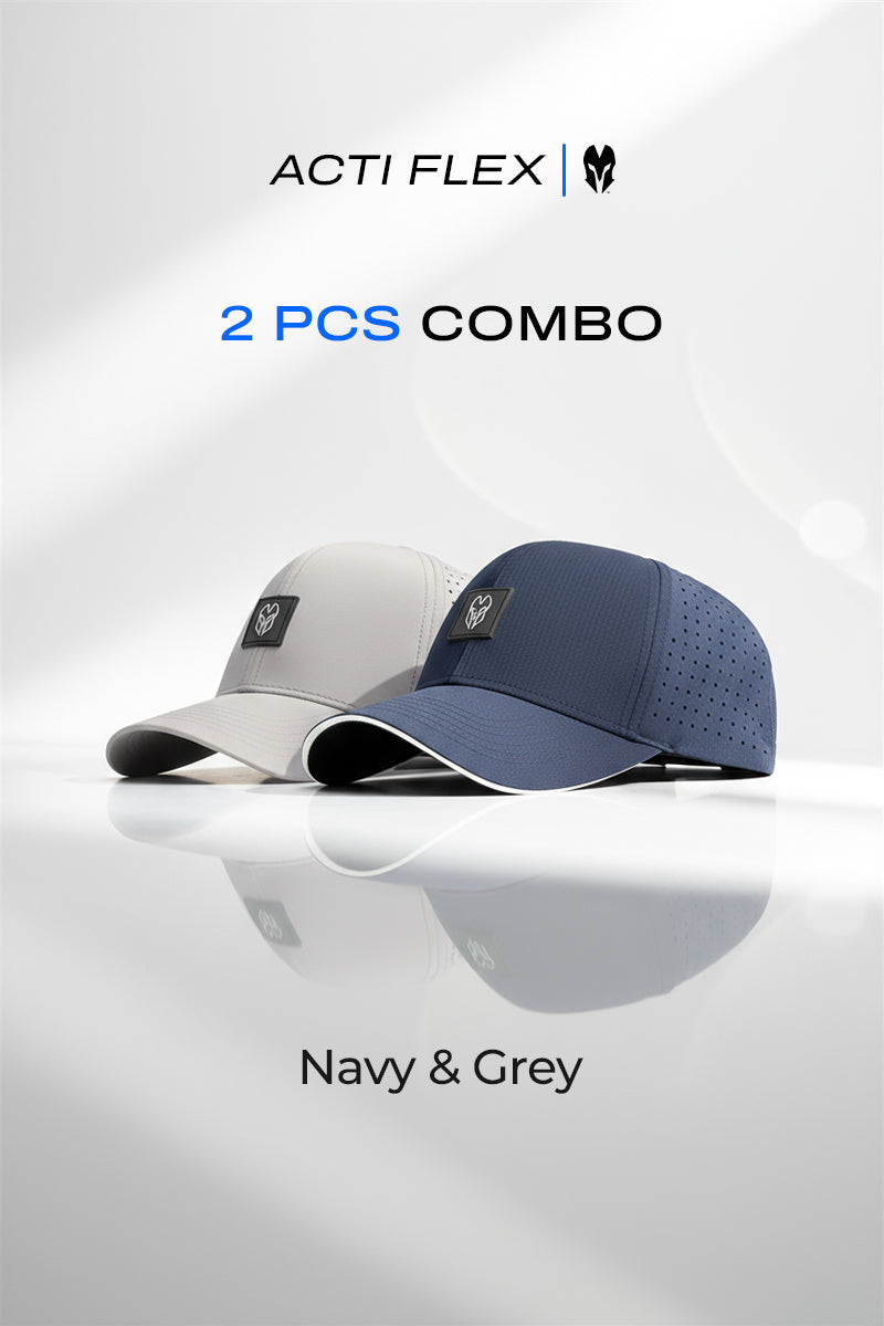 2 PCS COMBO OF NAVY BLUE AND GREY ACTI FLEX