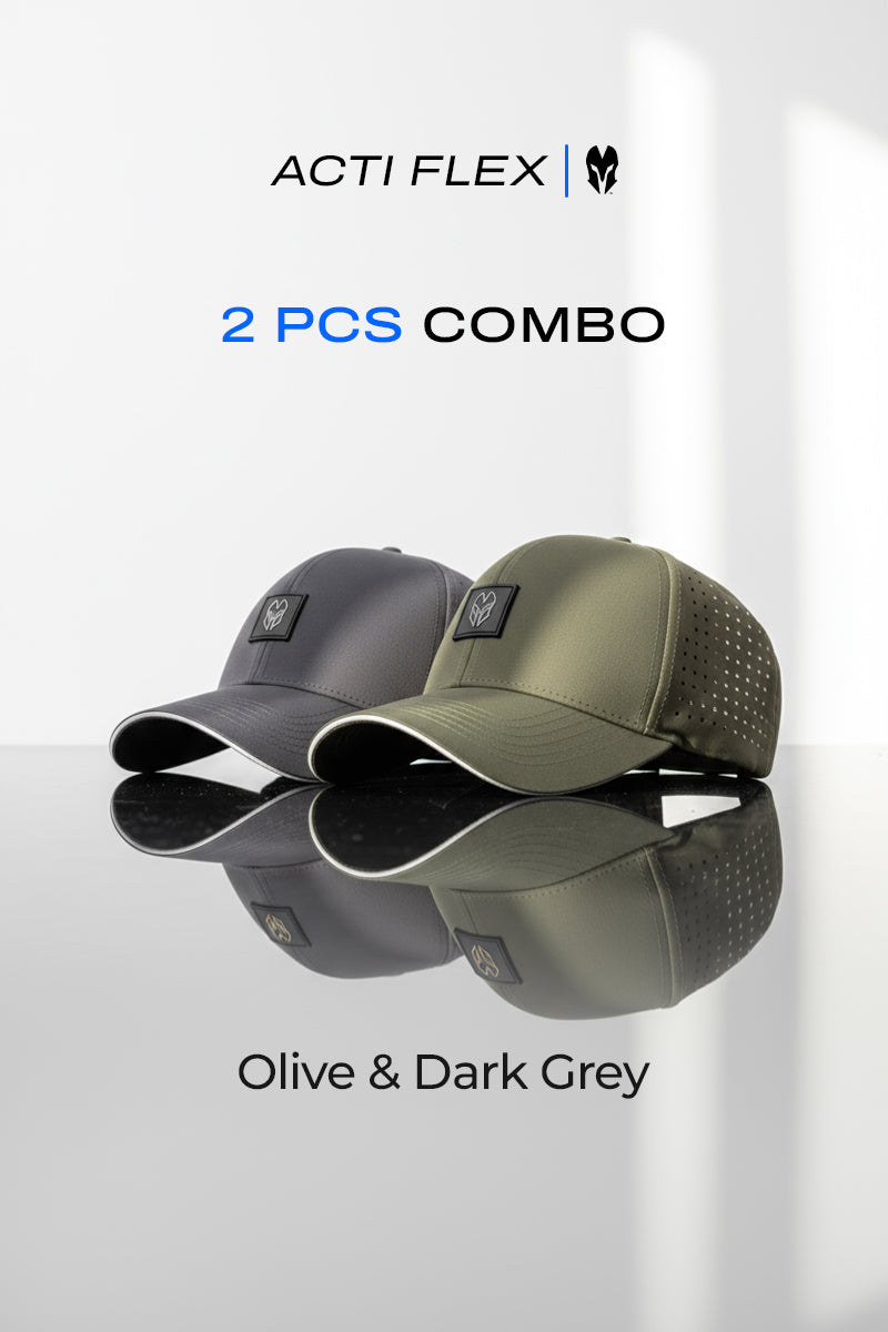 2 PCS COMBO OF OLIVE AND DARK GREY ACTI FLEX