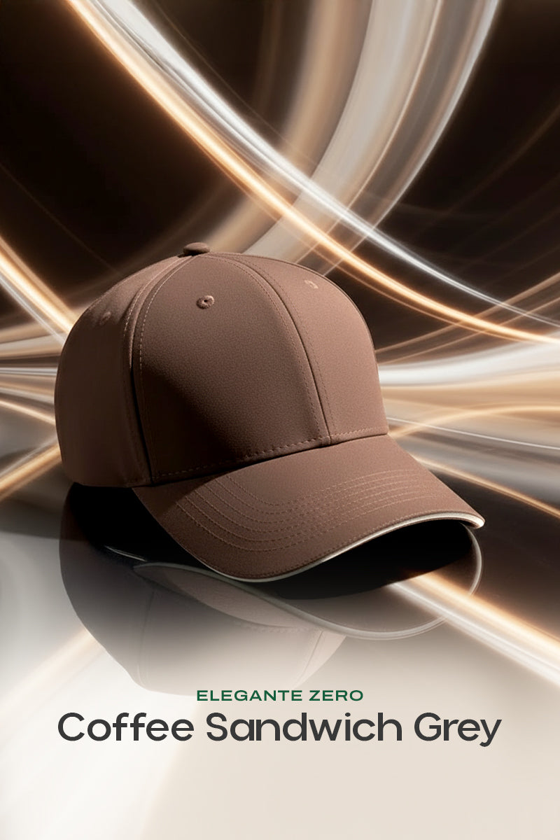 HEAD GEAR ELEGANTE ZERO COFFEE SANDWICH GREY CAP (NO LOGO)