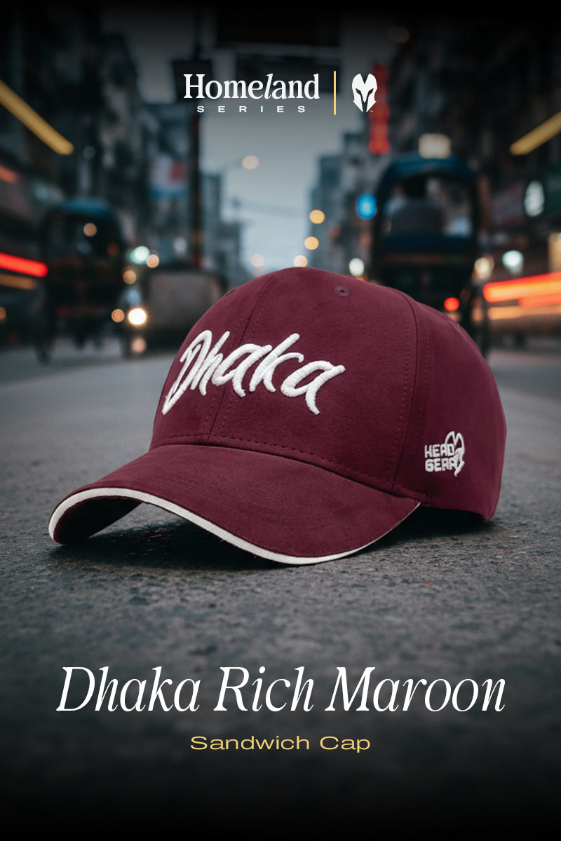 HEAD GEAR DHAKA RICH MAROON SANDWICH CAP