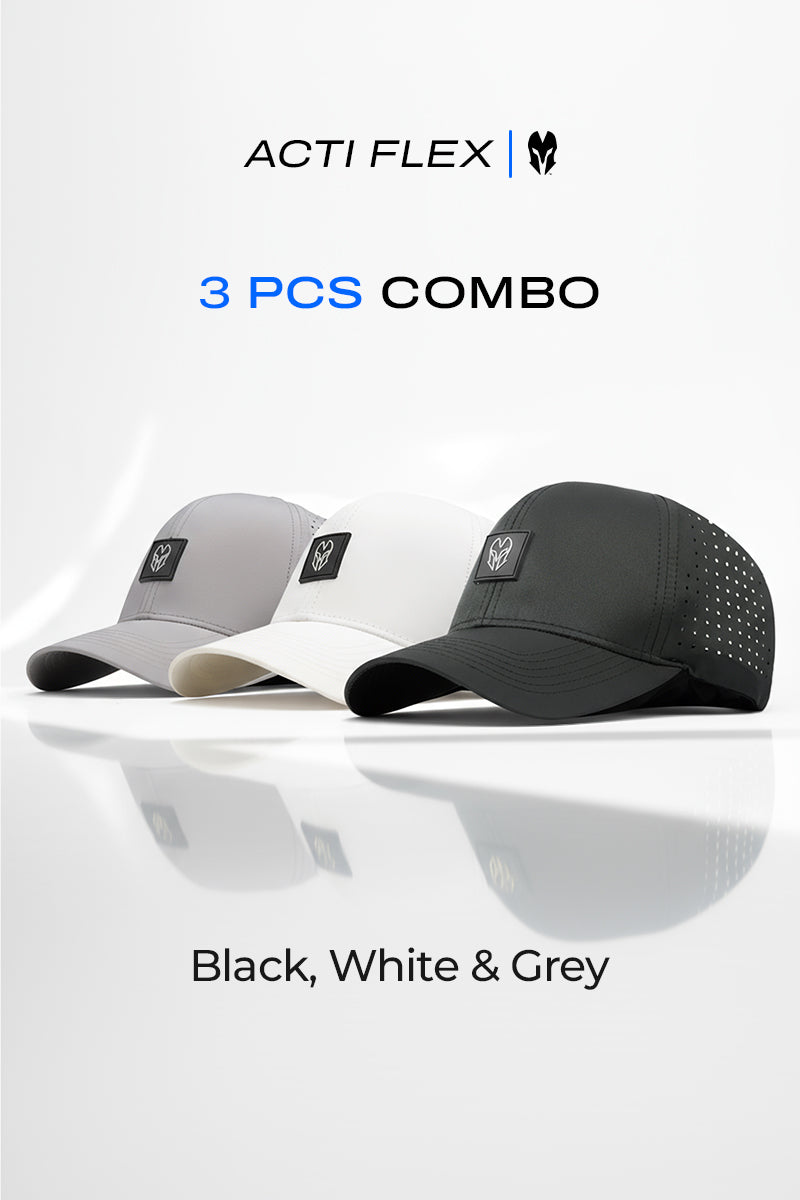 3 PCS COMBO OF BLACK, WHITE AND GREY ACTI FLEX