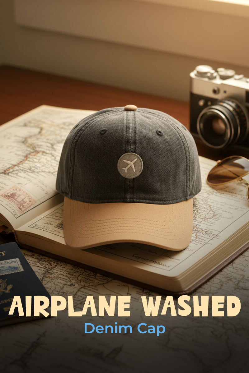 HEAD GEAR AIRPLANE WASHED DENIM CAP