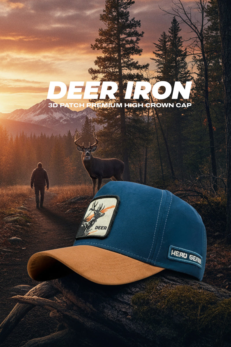 HEAD GEAR DEER IRON 3D PATCH PREMIUM HIGH CROWN CAP