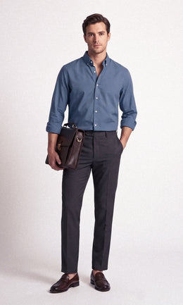 FOUNDER'S SOLID SHIRT - DARK SKY BLUE
