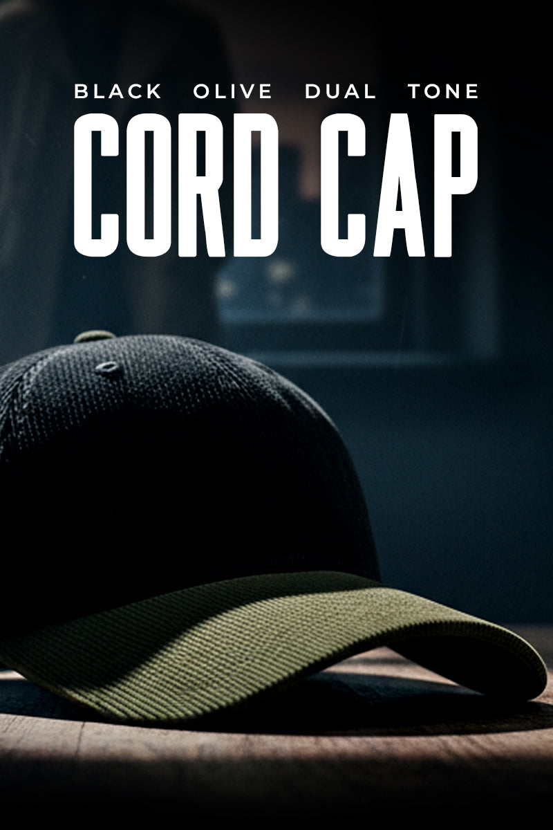 HEAD GEAR BLACK OLIVE DUAL TONE CORD CAP
