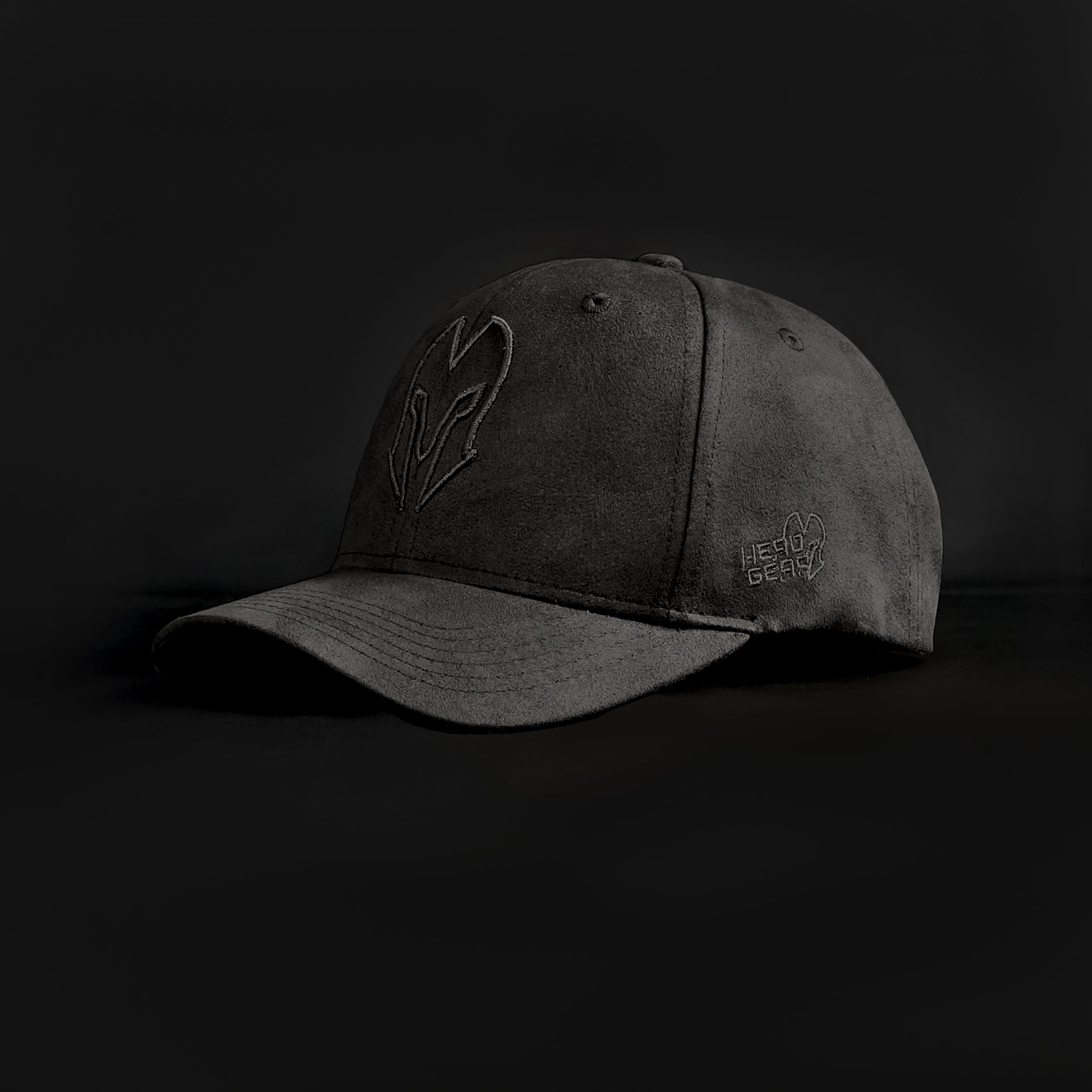 HEAD GEAR GREY SUPER SUEDE CURVED VISOR CAP