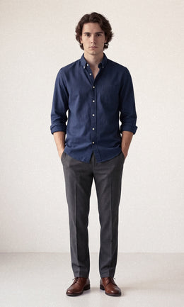 FOUNDER'S SOLID SHIRT - NAVY BLUE