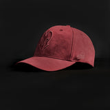 HEAD GEAR BARN RED SUPER SUEDE CURVED VISOR CAP