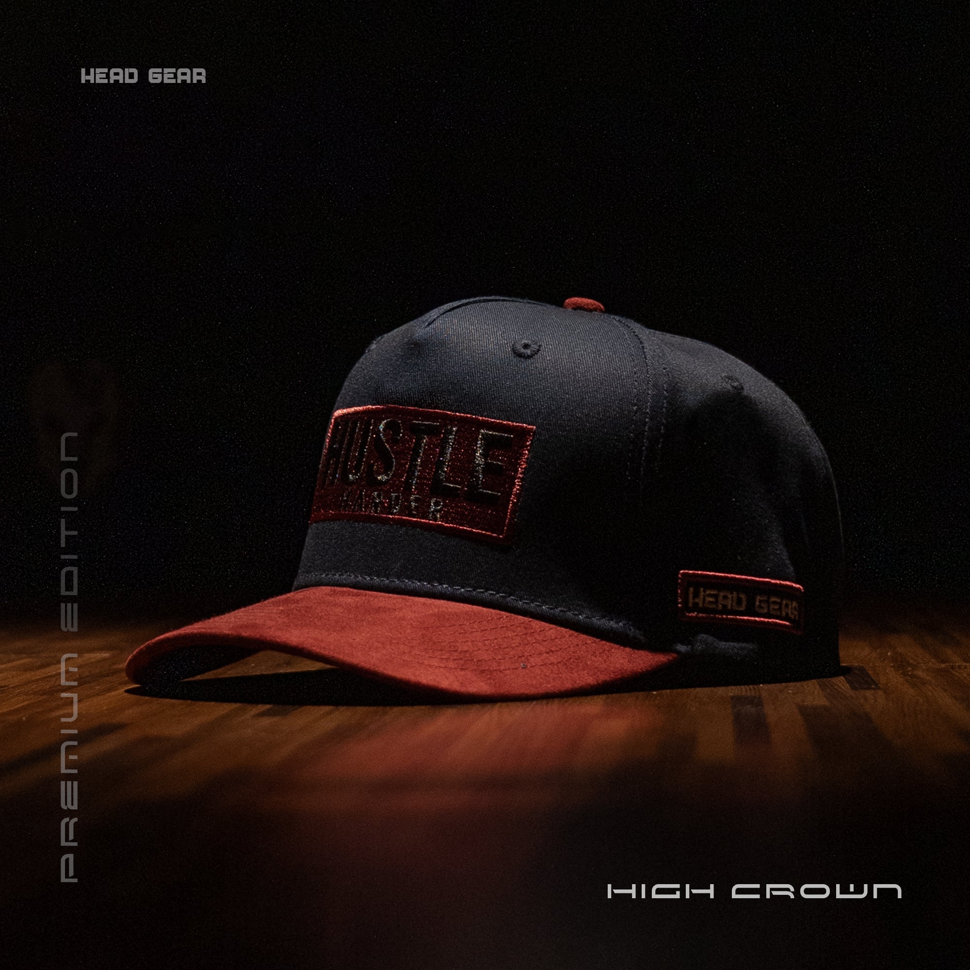 HEAD GEAR HUSTLE HARDER HIGH CROWN CAP