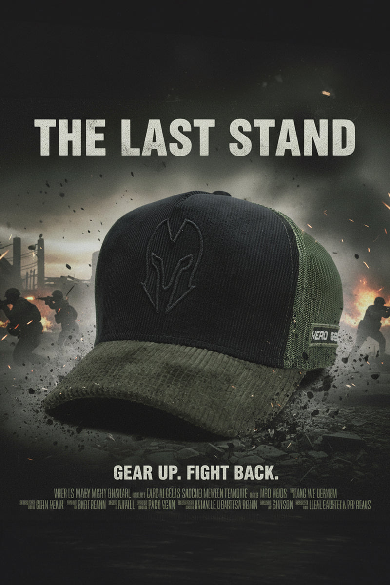 HEAD GEAR BLACK AND OLIVE DUAL TONE TRUCKER CAP