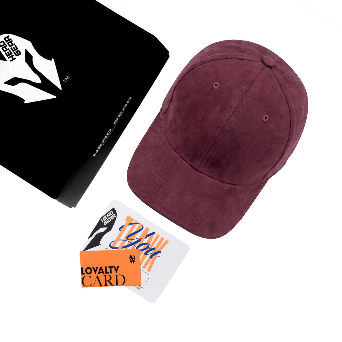 HEAD GEAR ELEGANTE ZERO MAROON SANDWICH CAP (NO LOGO)