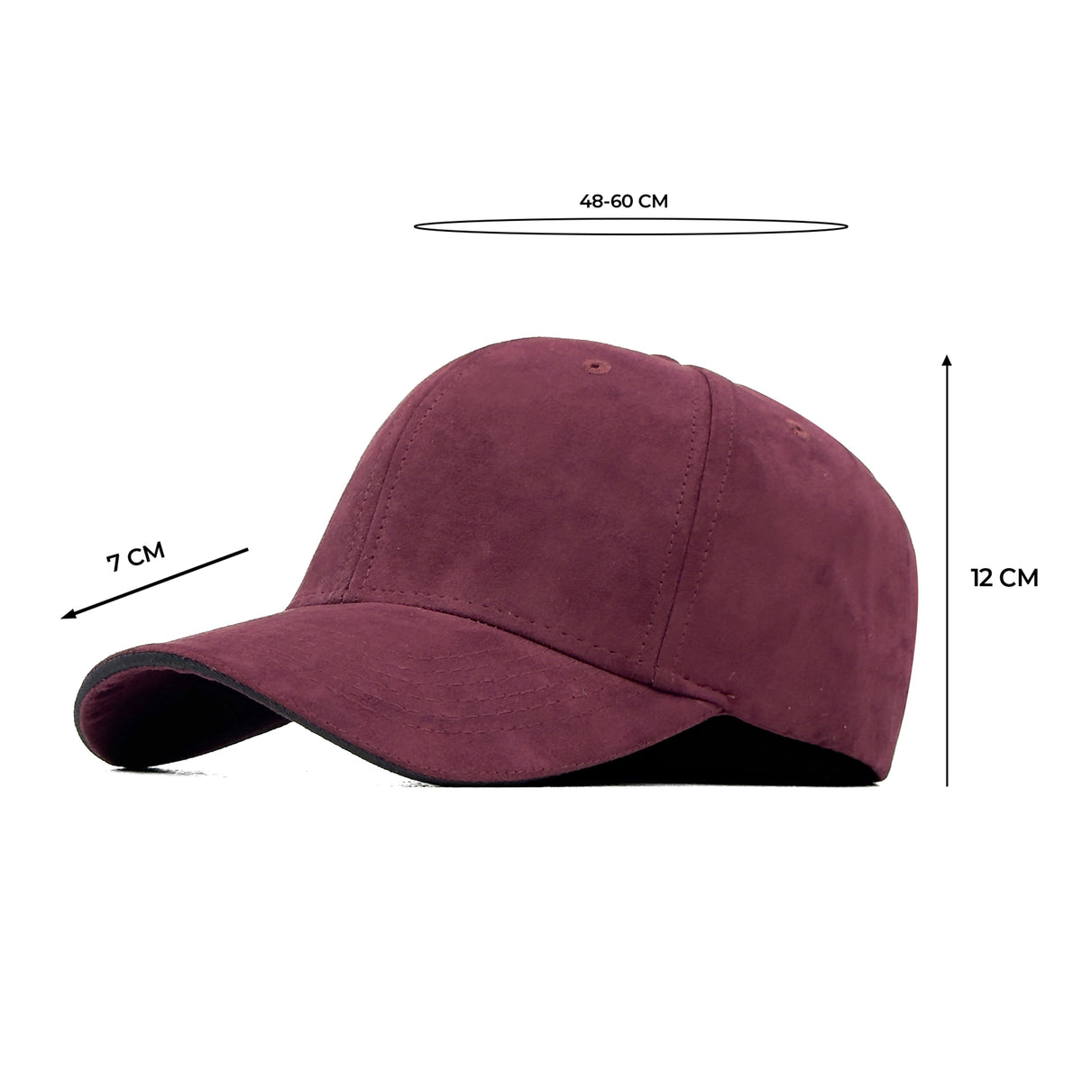 HEAD GEAR ELEGANTE ZERO MAROON SANDWICH CAP (NO LOGO)