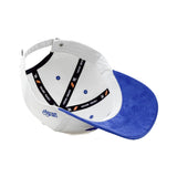 HEAD GEAR DOPE WHITE AND BLUE CAP
