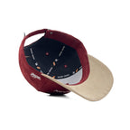HEAD GEAR STUBBORN MAROON AND OFF-WHITE CAP