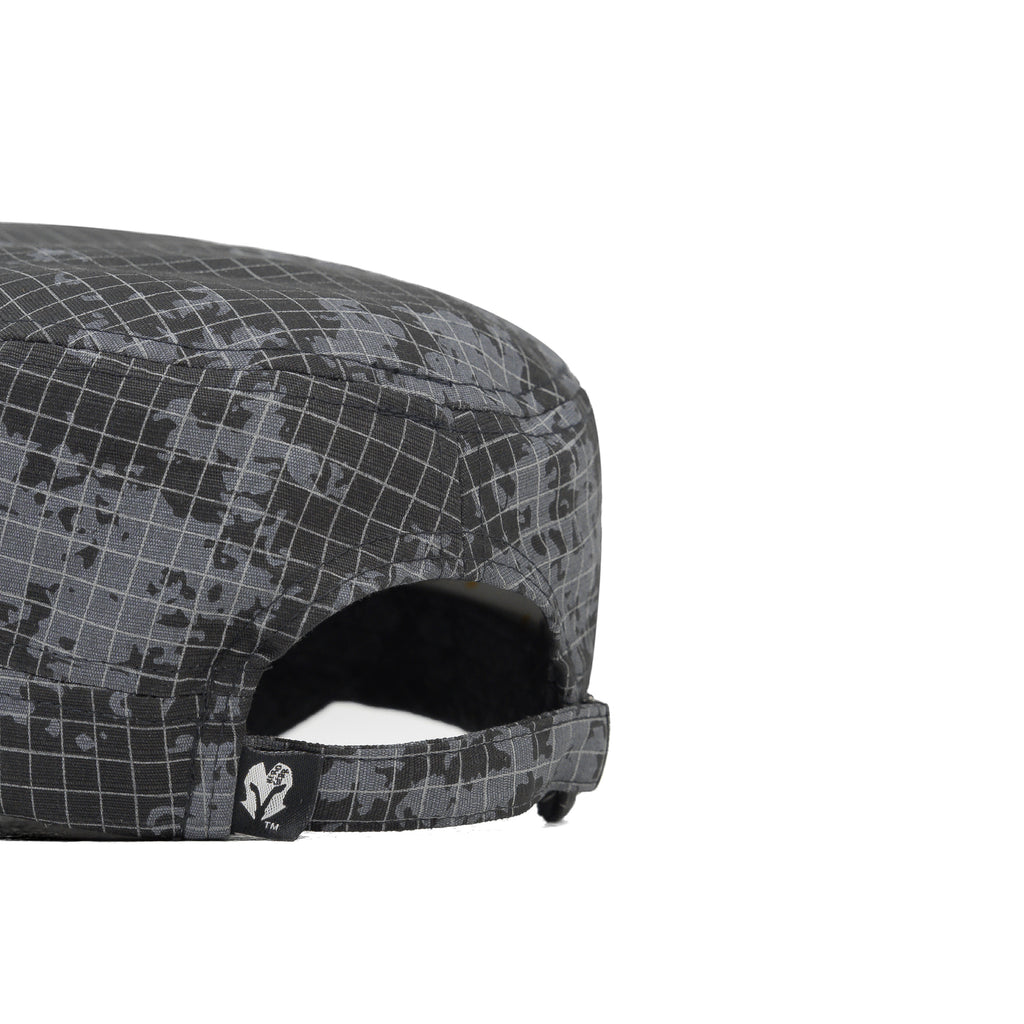 HEAD GEAR GREY WITH LEATHER PATCH CAPTAIN'S CAP