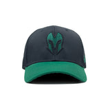 HEAD GEAR BLACK AND GREEN REDEFINED TWILL CAP