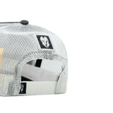 HEAD GEAR CHARCOAL WHITE DENIM TRUCKER CAP