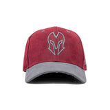 HEAD GEAR RED AND GREY REDEFINED SUEDE CAP