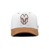 HEAD GEAR WHITE BROWN REDEFINED SUEDE CAP