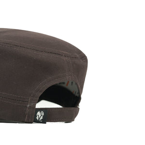 HEAD GEAR COFFEE WITH LEATHER PATCH CAPTAIN'S CAP