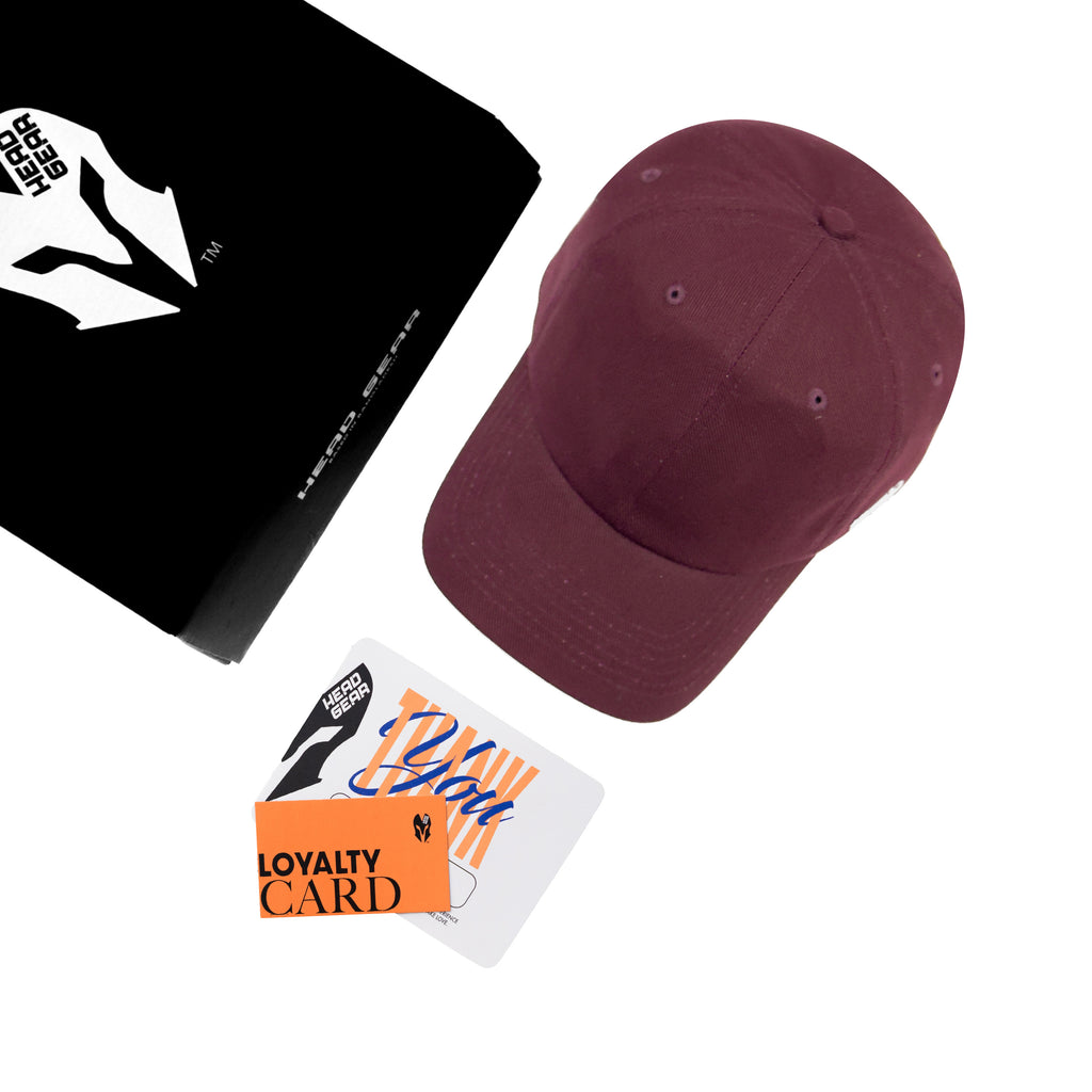 HEAD GEAR SOLID MAROON CAP