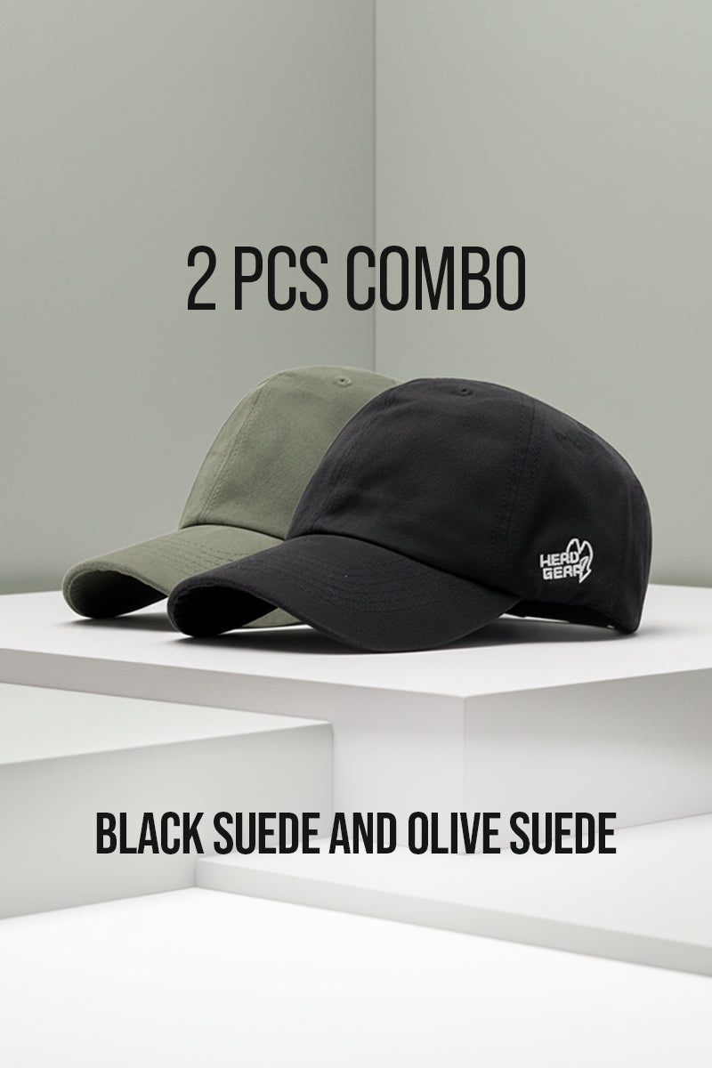 2 PCS COMBO OF BLACK AND OLIVE SUEDE