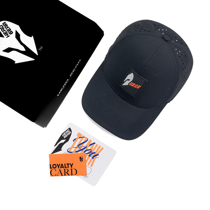 HEAD GEAR BLACK ACTI FLEX STRIKE SANDWICH CAP