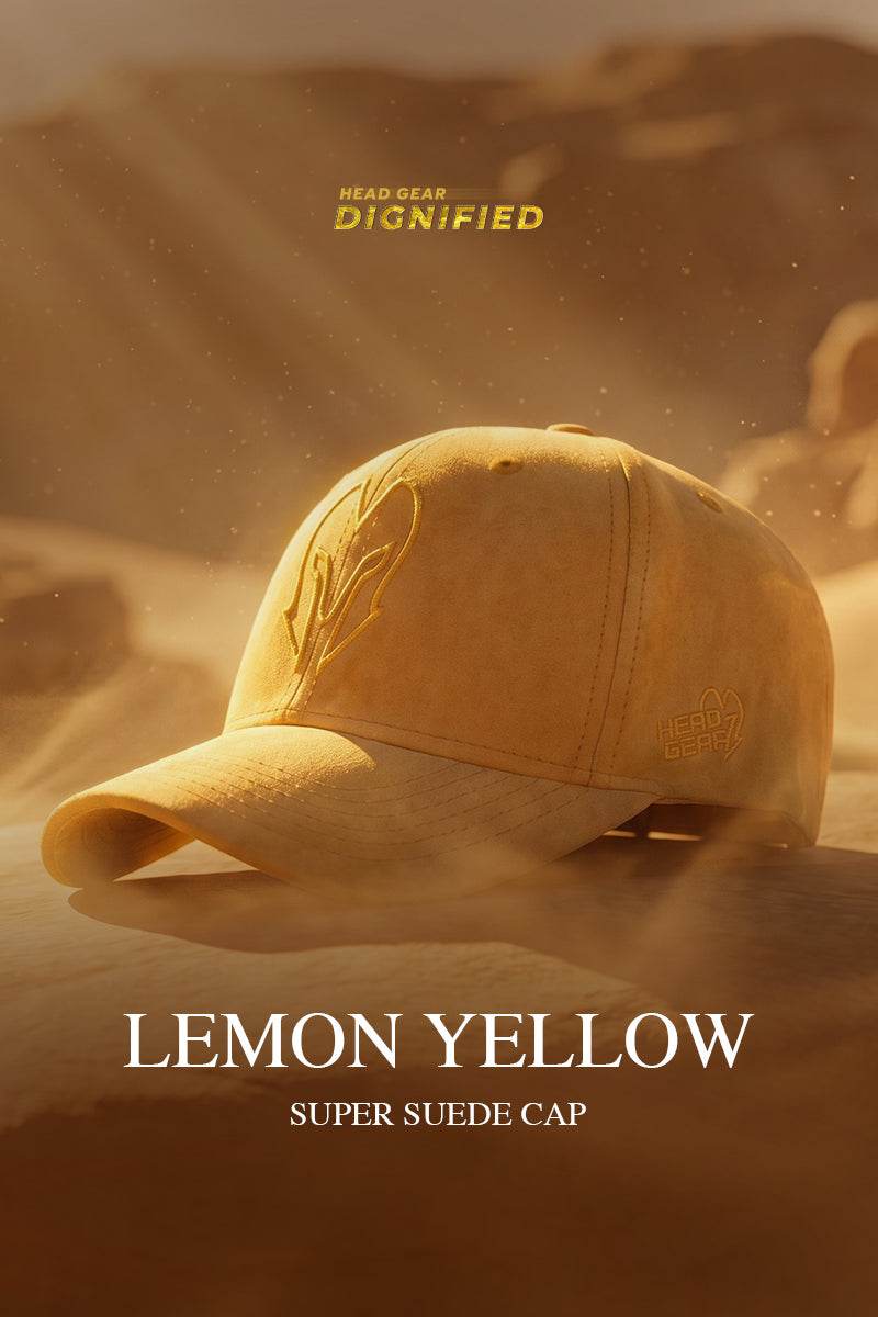 HEAD GEAR LEMON YELLOW SUPER SUEDE CAP