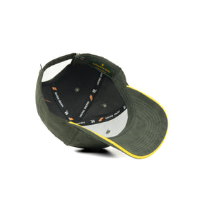 HEAD GEAR ELEGANTE ZERO GREEN SANDWICH YELLOW CAP (NO LOGO)