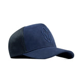HEAD GEAR BLUE SUPER SUEDE TRUCKER CAP