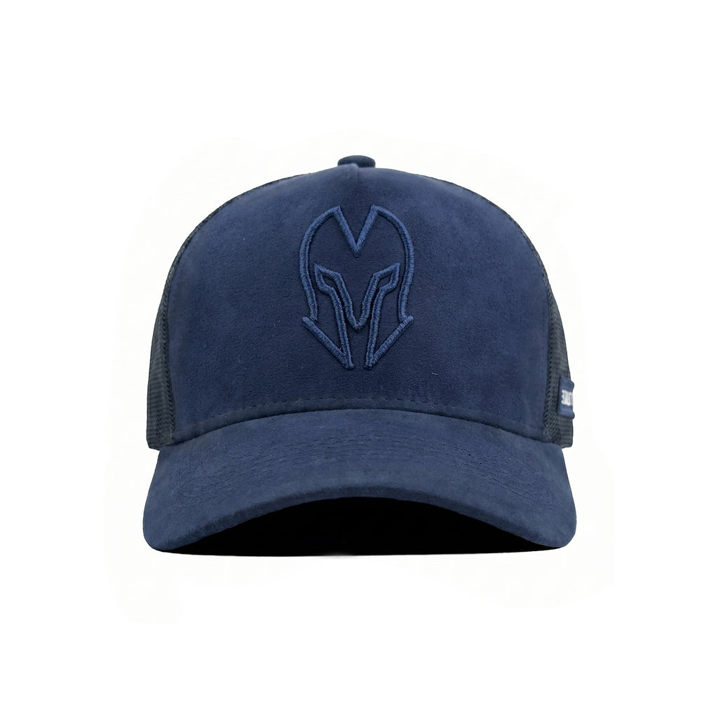 HEAD GEAR BLUE SUPER SUEDE TRUCKER CAP