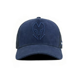 HEAD GEAR BLUE SUPER SUEDE TRUCKER CAP