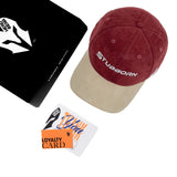 HEAD GEAR STUBBORN MAROON AND OFF-WHITE CAP