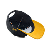 HEAD GEAR BLACK AND YELLOW REDEFINED SUEDE CAP