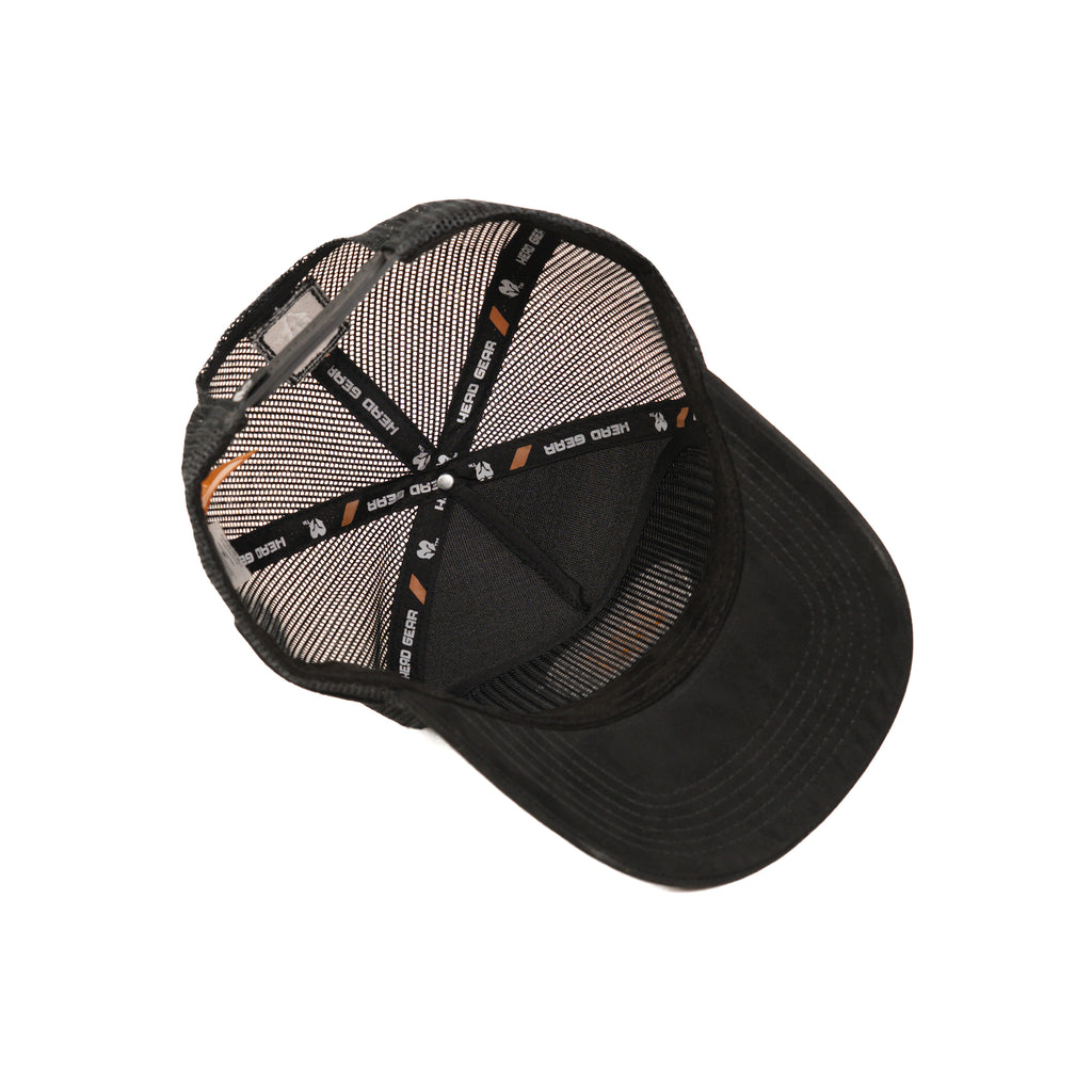 HEAD GEAR BLACK MAZE TRUCKER CAP
