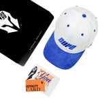 HEAD GEAR DOPE WHITE AND BLUE CAP
