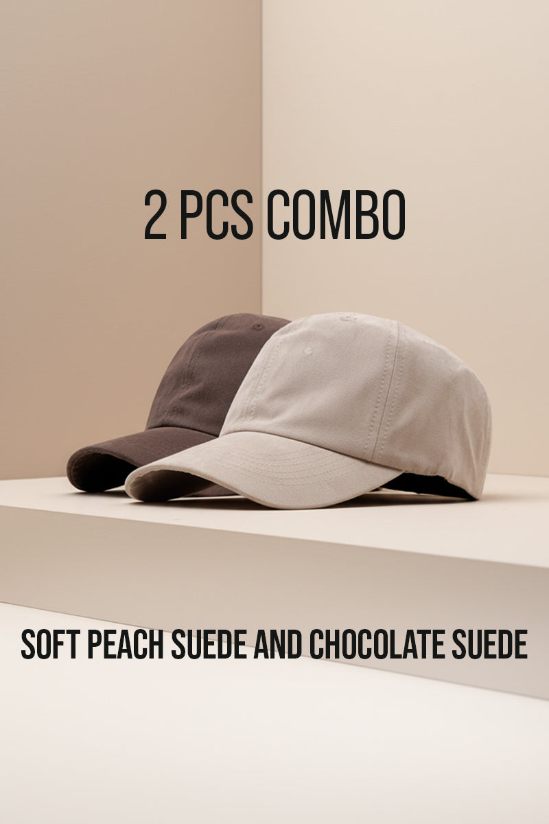 2 PCS COMBO OF SOFT PEACH AND CHOCOLATE SUEDE