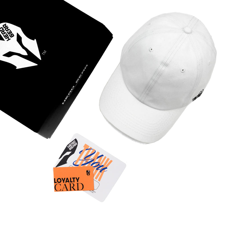 HEAD GEAR SOLID WHITE CAP
