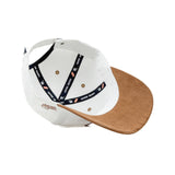 HEAD GEAR WHITE BROWN REDEFINED SUEDE CAP