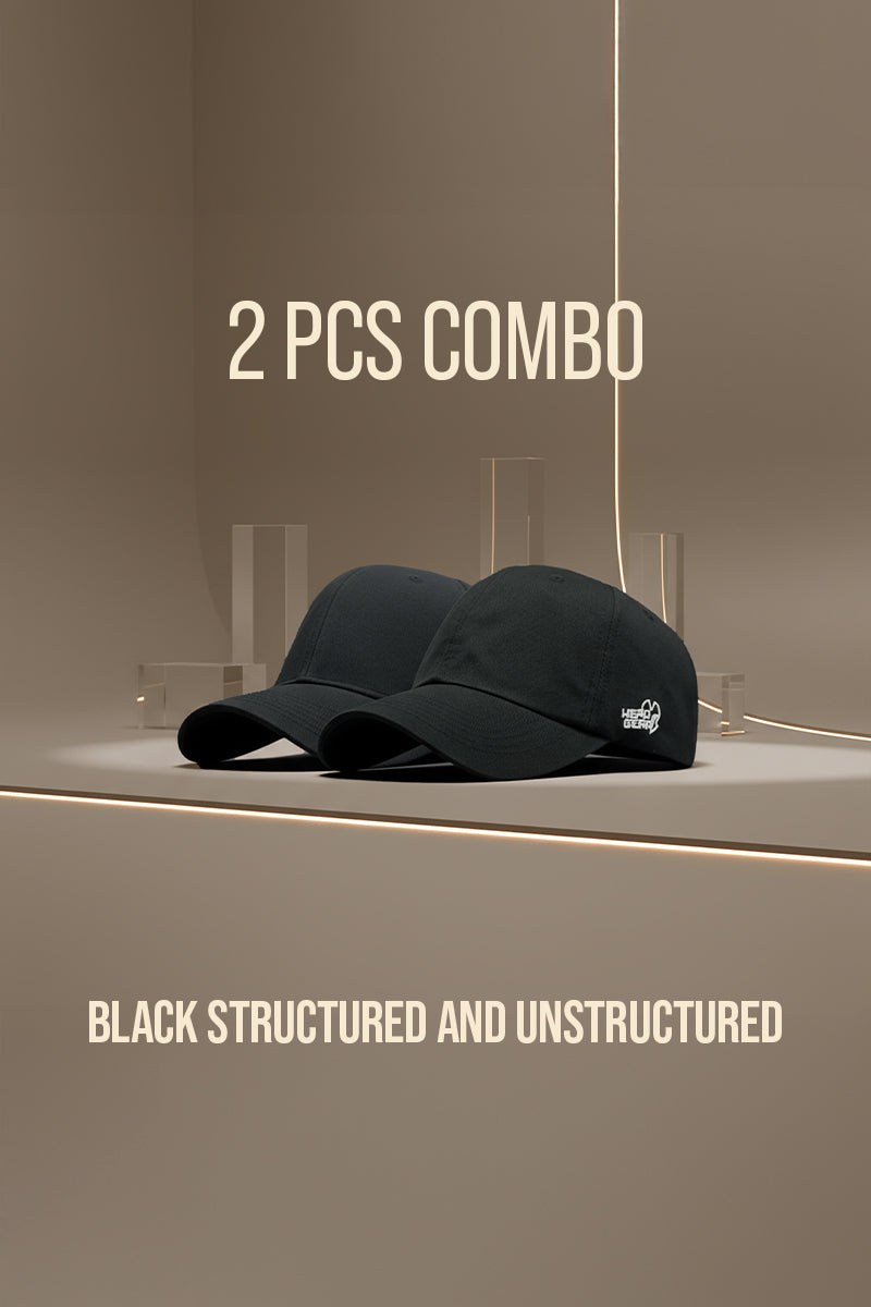 2 PCS COMBO OF BLACK STRUCTURED AND UNSTRUCTURED