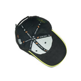 HEAD GEAR ELEGANTE ZERO BLACK SANDWICH NEON CAP (NO LOGO)