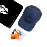 HEAD GEAR BLUE SUPER SUEDE TRUCKER CAP
