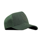 HEAD GEAR GREEN SUPER SUEDE TRUCKER CAP