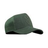 HEAD GEAR GREEN SUPER SUEDE TRUCKER CAP
