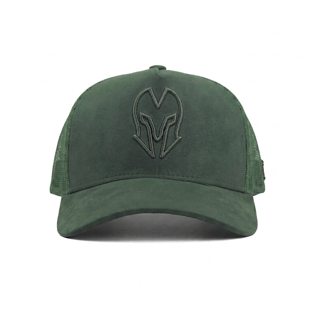 HEAD GEAR GREEN SUPER SUEDE TRUCKER CAP