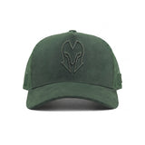 HEAD GEAR GREEN SUPER SUEDE TRUCKER CAP